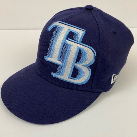 New Era 59Fifty MLB Tampa Bay Rays Genuine Merchandise Baseball Cap Hat Blue - Picture 1 of 10